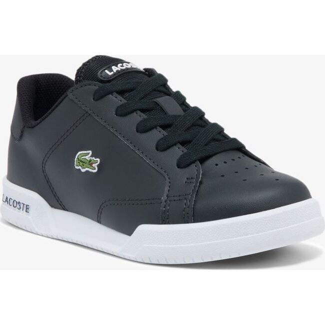 Logo Leather Trainers, Black - Sneakers - 4