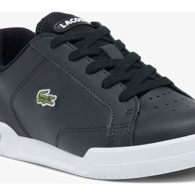 Logo Leather Trainers, Black - Sneakers - 6