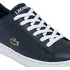 Logo Leather Trainers, Navy - Sneakers - 5