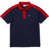 Monogram Logo Trim Polo, Navy - Polo Shirts - 1 - thumbnail