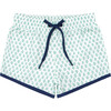 Sea Leaf Boardie Shorts, Green/Blue - Swim Trunks - 1 - thumbnail