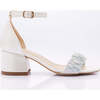 Scrunch Rhinestone Heels, Pearl - Dress Shoes - 2