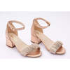 Scrunch Rhinestone Heels, Rose Gold - Dress Shoes - 1 - thumbnail