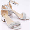 Scrunch Rhinestone Heels, Silver - Dress Shoes - 3