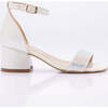 Rhinestone Strap Heels, Pearl - Dress Shoes - 2