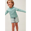 Sea Leaf Boardie Shorts, Green/Blue - Swim Trunks - 3