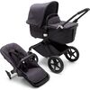 Fox 3 Mineral Collection Complete Stroller: Black Frame - Washed Black Fabrics - Single Strollers - 1 - thumbnail