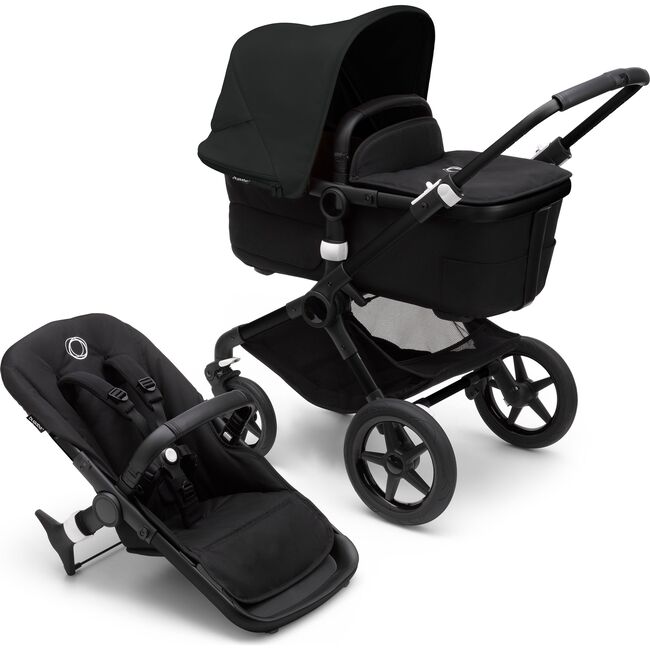 Fox 3 Complete Stroller Black Fabrics - Black Frame
