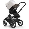 Fox 3 Complete Stroller Black Fabrics - Misty White Canopy - Black Frame - Single Strollers - 4
