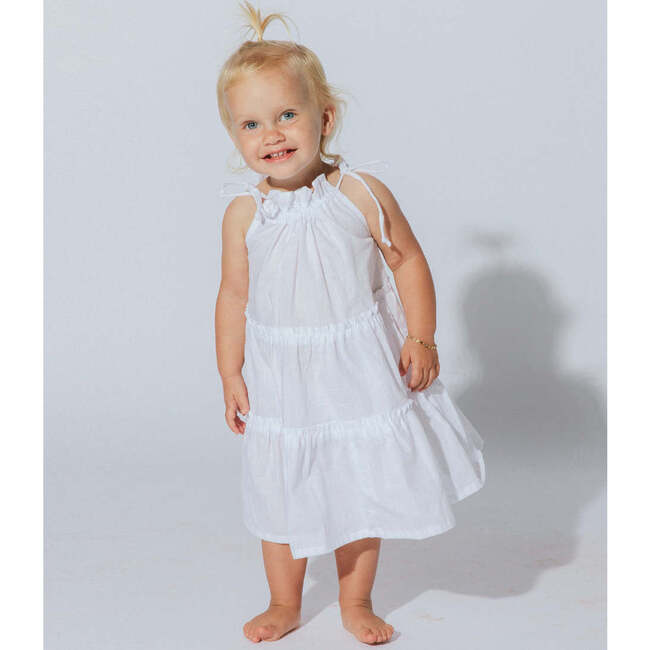 Littles Celine Dress, White