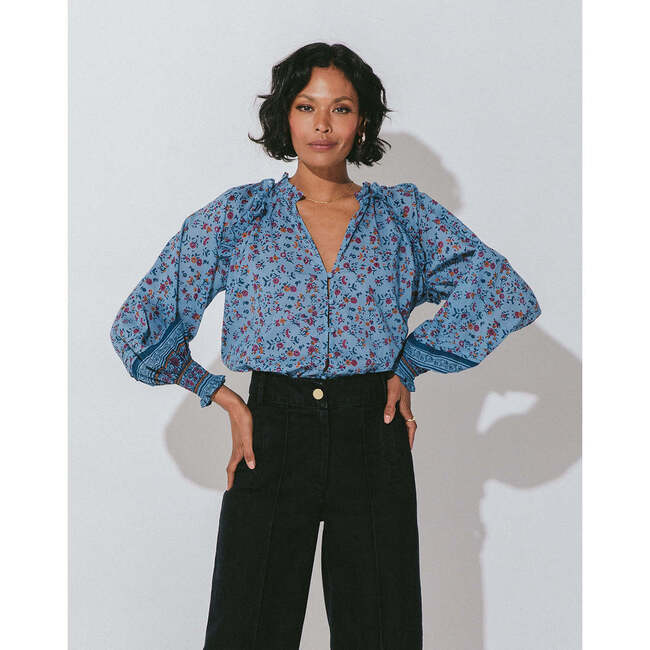Women's Ariana Blouse, Lapis