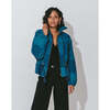 Women's Quilted Patchwork Jacket, Indigo - Jackets - 2