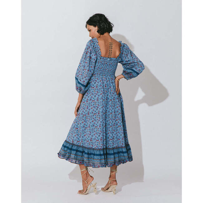 Women's Eva Midi Dress, Lapis - Dresses - 3