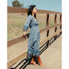 Women's Eva Midi Dress, Lapis - Dresses - 5