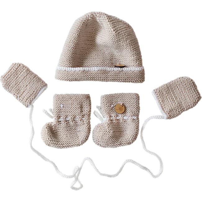 Mini Merino Set, Linen Beige - Mixed Apparel Set - 1