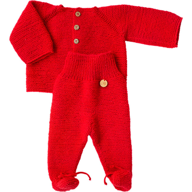 Cosi Merino Ensemble, Fire Red - Two Pieces - 1