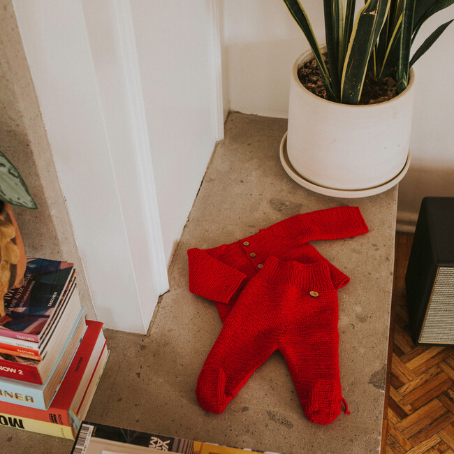 Cosi Merino Ensemble, Fire Red - Two Pieces - 3