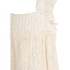 Juno Tie Back House Dress, Silver Lurex Stripe - Dresses - 3 - thumbnail