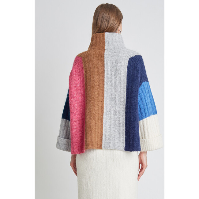 Women's Talia Color-Block Poncho, Multi Color - Sweaters - 3