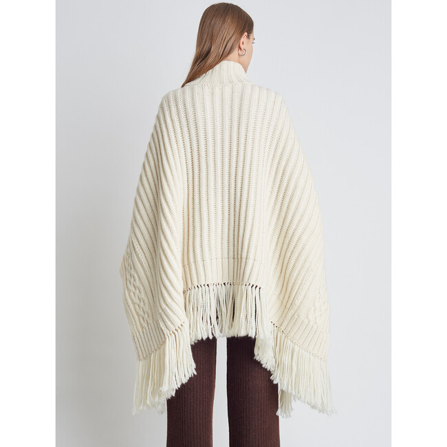 Women's Hanni Poncho, Ivory - Sweaters - 4