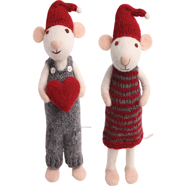 Christmas Mice, Heart and Stripes