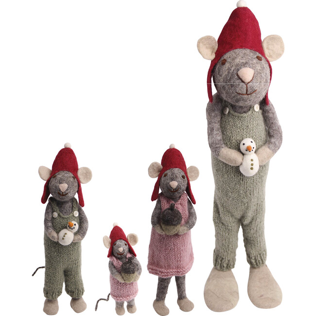 Christmas Mice, Acorns and Snowman