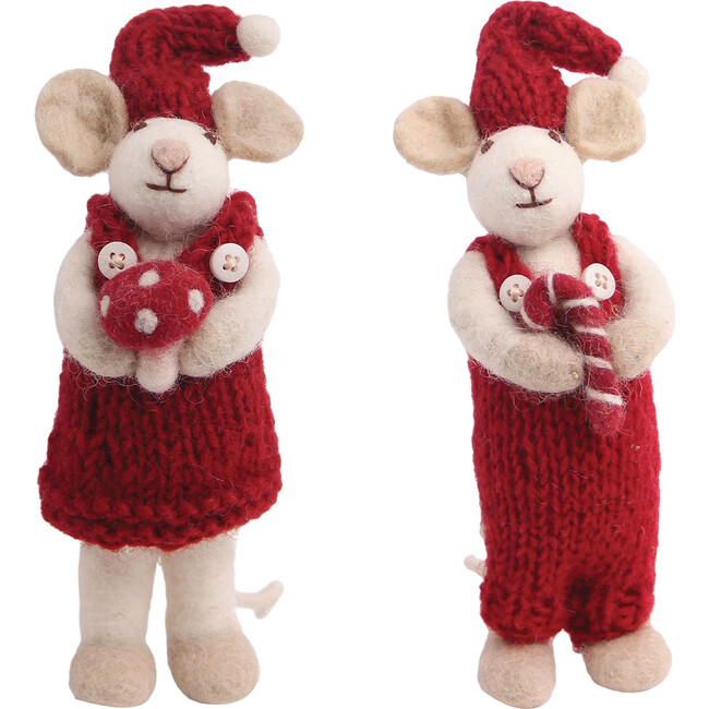 Christmas Mice, Candy Cane and Mushroom - Accents - 1