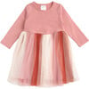 Rose Fairy Long Sleeve Dress, Pink - Dresses - 1 - thumbnail