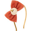 Pumpkin Tulle Bow Hard Headband, Orange - Hair Accessories - 1 - thumbnail