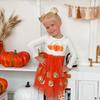 Pumpkin Tutu Long Sleeve Dress, Orange - Dresses - 2