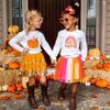 Pumpkin Tulle Bow Hard Headband, Orange - Hair Accessories - 2