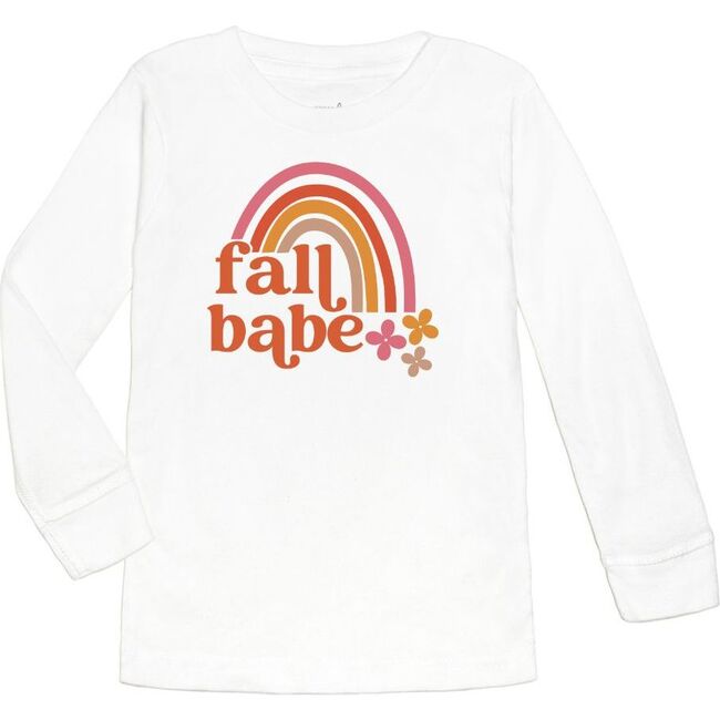 Fall Babe Long Sleeve Shirt, White - Shirts - 1