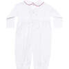 Christmas Smocked Long Sleeve Bubble, Multicolors - Rompers - 2