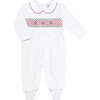 Christmas Smocked Footie, Multicolors - Footie Pajamas - 1 - thumbnail