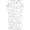 Christmas Toile Smocked Gown, Prints - One Pieces - 2