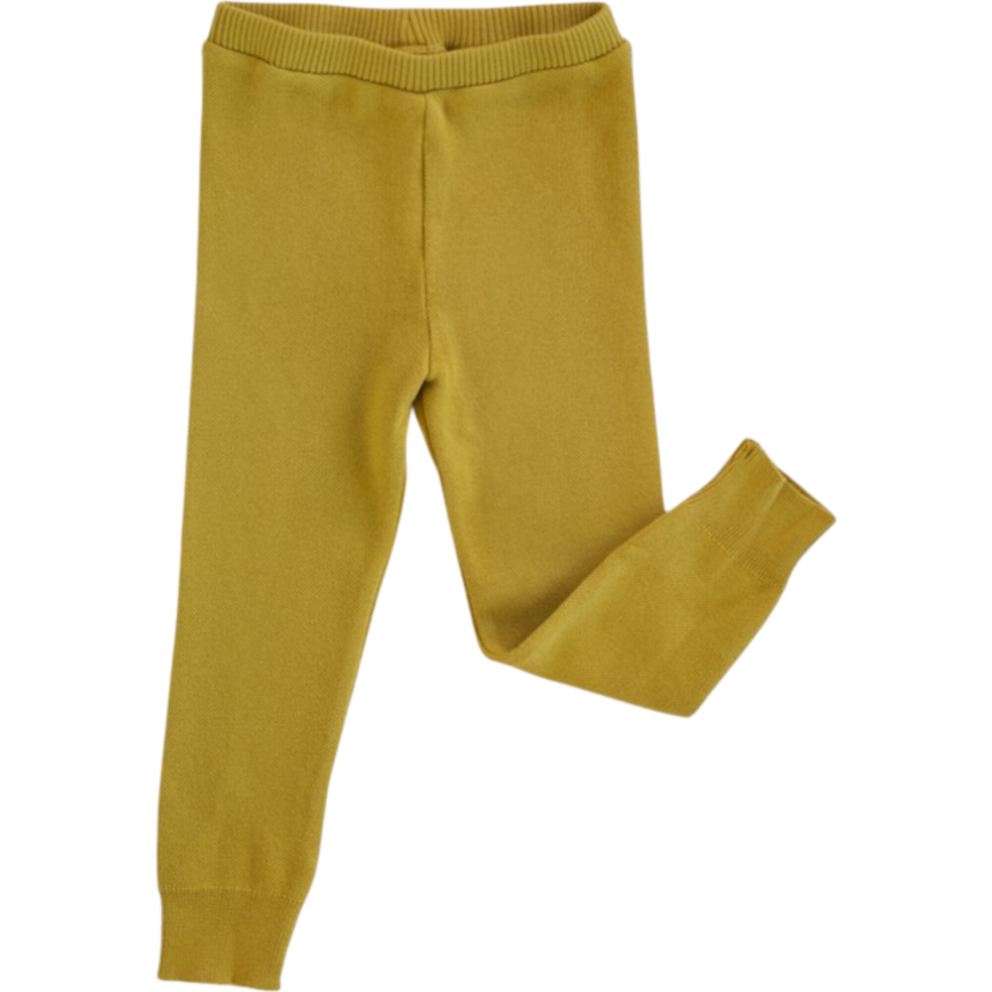 Goldenrod Sweater Leggings, Yellow - Leggings - 1
