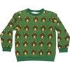 Teddy Printed Sweatshirt, Green - Sweatshirts - 1 - thumbnail