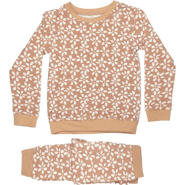 Forget Me Not Printed Lounge Set, Brown/Cream - Mixed Apparel Set - 1