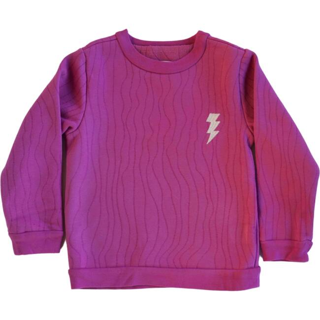 Quilted Bolt Crewneck Sweatshirt, Mystic