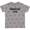 Rockstar Life Short Sleeve T-Shirt, Grey - T-Shirts - 1 - thumbnail