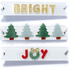 Three Combo Christmas Joy Satin Alligator Clips, White - Hair Accessories - 1 - thumbnail