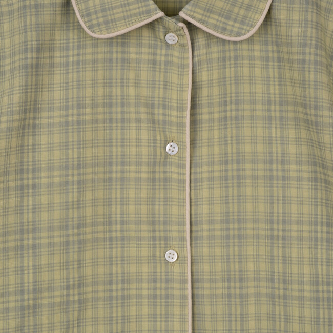 Chloe Button Front Set, Sage Plaid - Mixed Apparel Set - 3