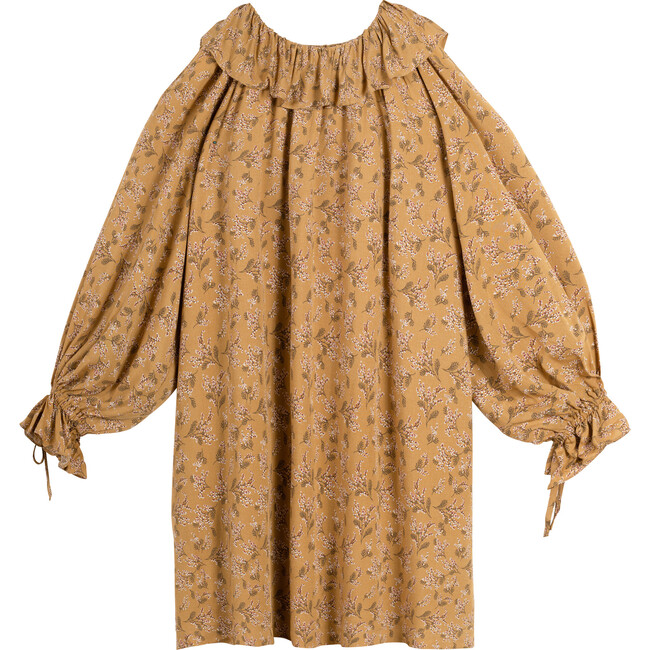 Women's Josie Flounce Ruffle Neck Dress & Headband, Winter Berry Foliage - Dresses - 4