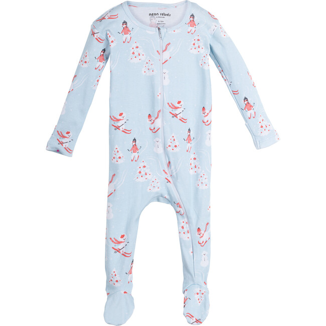 Baby Carson Holiday Pajama, Ski Pups - Pajamas - 1