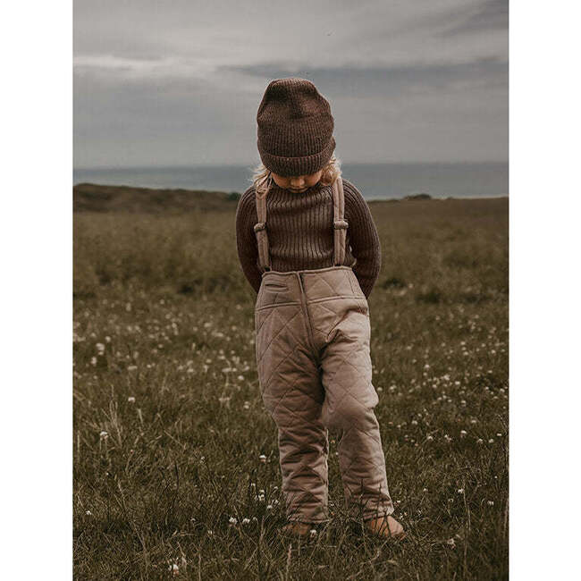 The Quilted Salopette, Mushroom - The Simple Folk Pants
