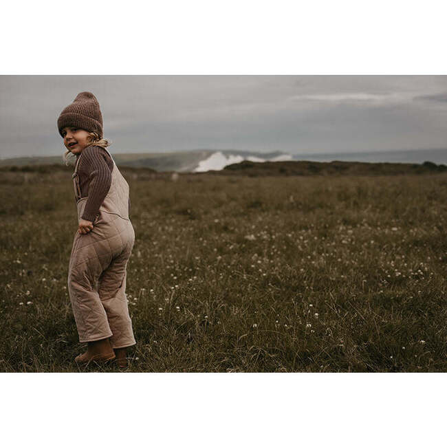 The Quilted Salopette, Mushroom - The Simple Folk Pants