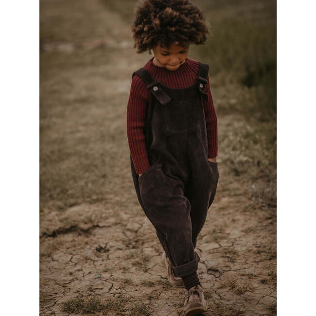 The Corduroy Dungaree, Chocolate - Pants - 2