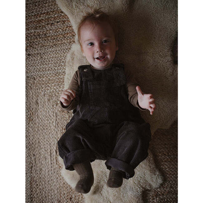 The Corduroy Dungaree, Chocolate - Pants - 3