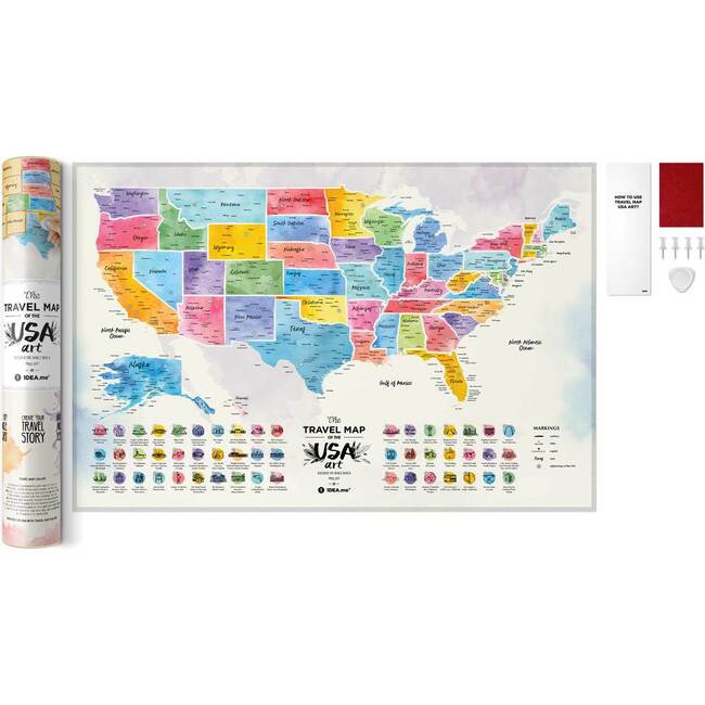 Travel Map USA Art - Arts & Crafts - 1