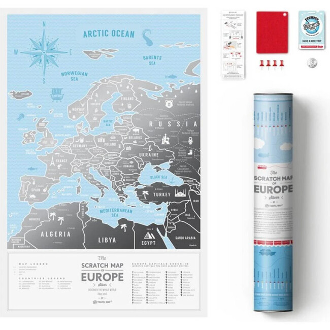Travel Map Silver Europe